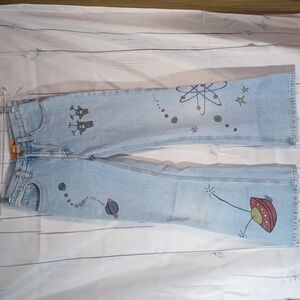 Squeeze Y2K girls space themed jeans